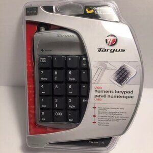 Targus Numeric Keypad USB PAUK10C PC Windows Vista Full Size Keys New Sealed